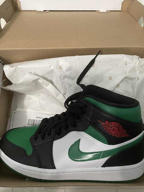 air jordan 1 mid pine green toe