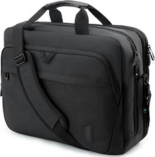 Expandable 17.3" Laptop Bag for Men  Women - Business Travel Briefcase