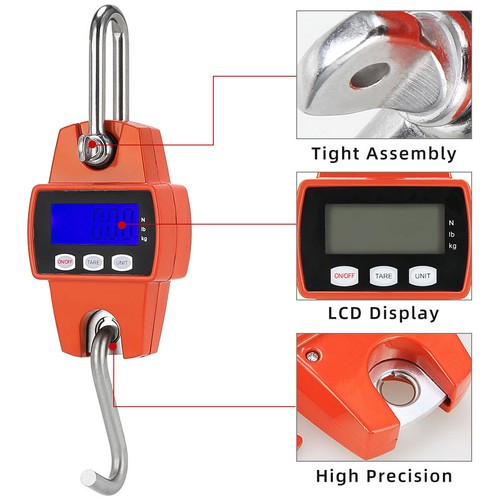 Portable Crane Scale 500kg/0.1kg 20mm LCD Digital Electronic Hook≖Hanging Scale - Picture 5 of 14