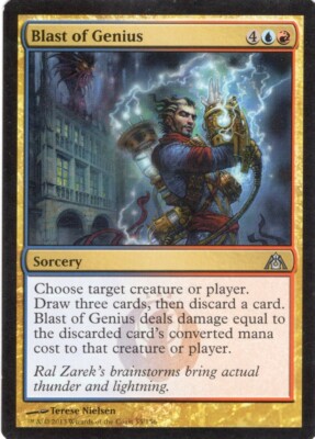 BLAST OF GENIUS 55/156 DRAGON'S MAZE MTG MAGIC LP
