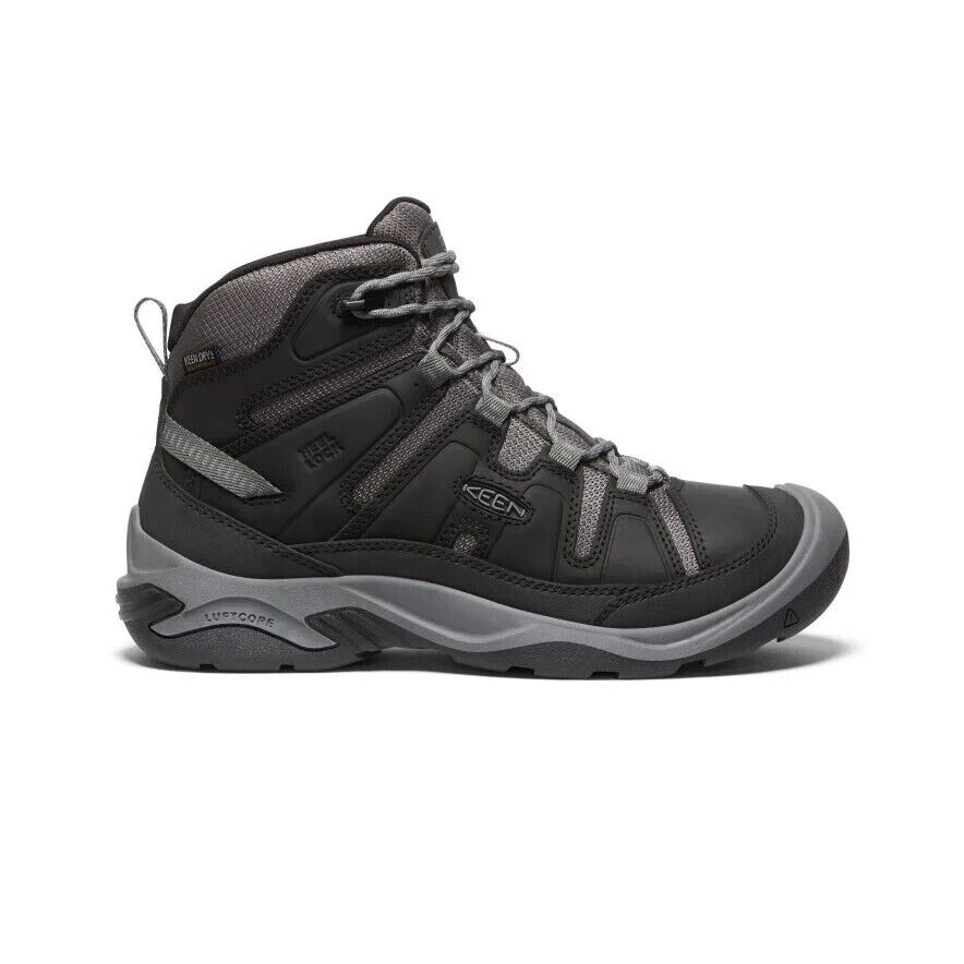 Stivali neri da uomo Keen Circadia Mid impermeabili da trekking stile 1026768 taglia US 11 5