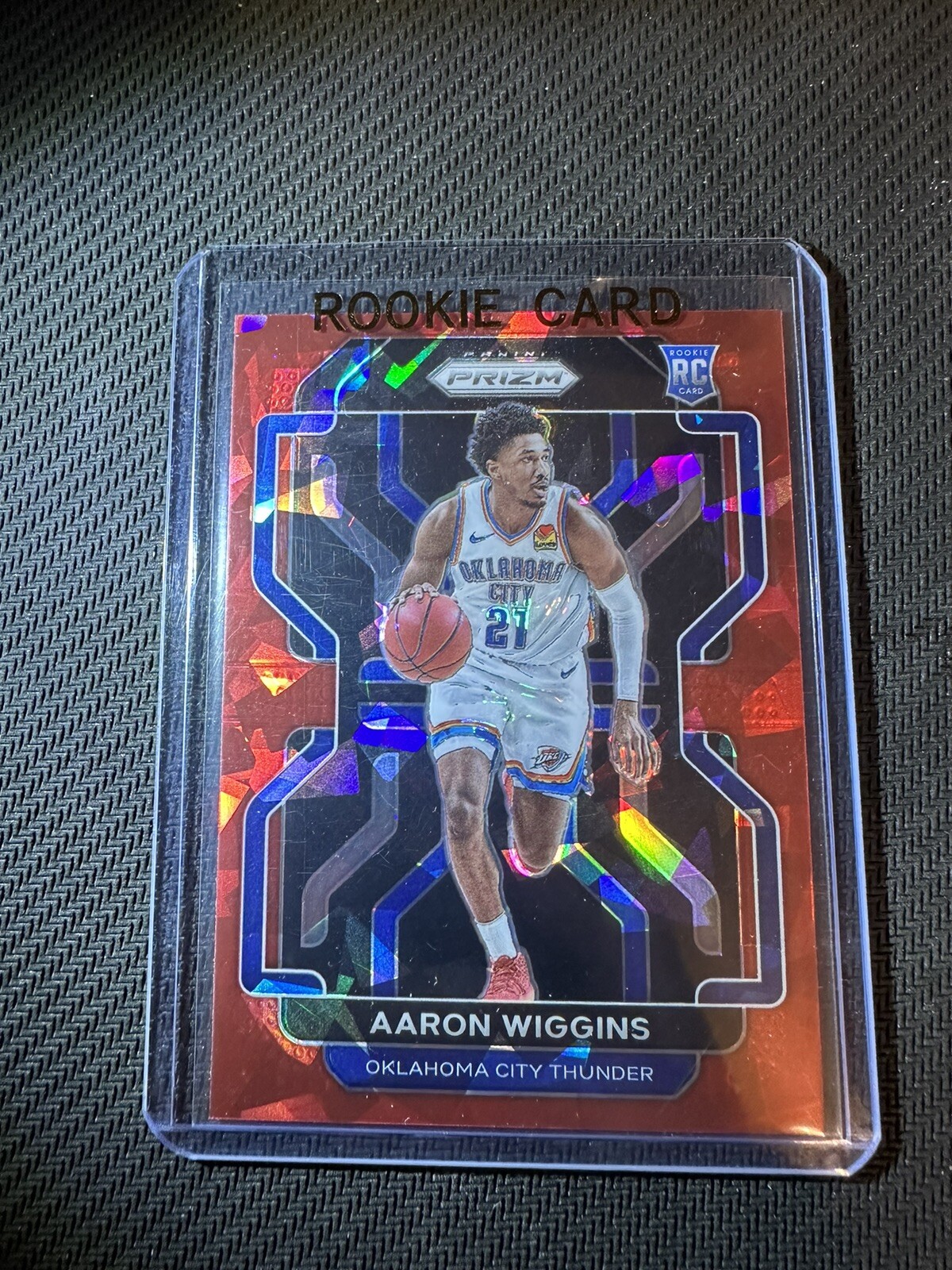 2021-22 Panini Prizm Prizms Red Ice #286 Aaron Wiggins