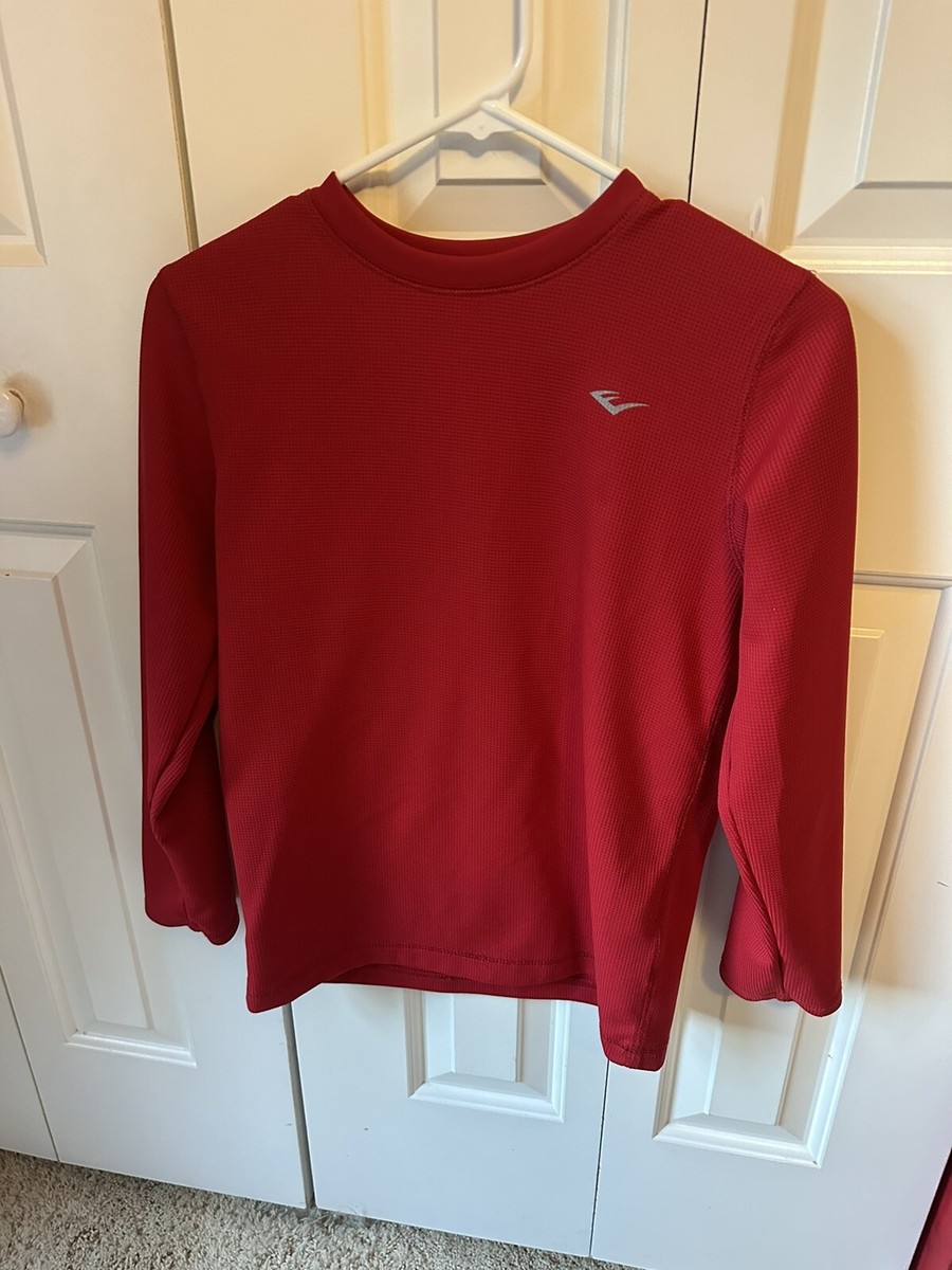 Youth Everlast Dry fit Long sleeve Shirt-red- Size M (10-12) | eBay