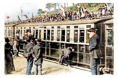 ptc8764 - Bucks' - The 1st Train to arrival at Chesham Station in 1889. print 6x4