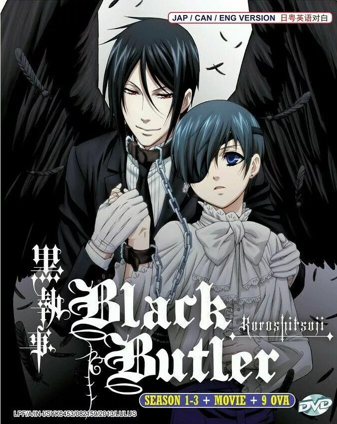 DVD Anime Black Butler Kuroshitsuji Season 1-3 (1-46End + Movie +9 OVA)  English