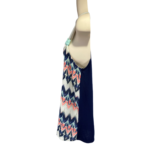 Blusa Top Mujer Talla S Ikat Tie-dye Correa Top Cuello Vee por REWIND - Imagen 4 de 7