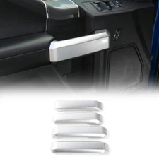 Silver Interior Door Handle Frame Decor Cover Trim Bezels for Ford F150 2015-20
