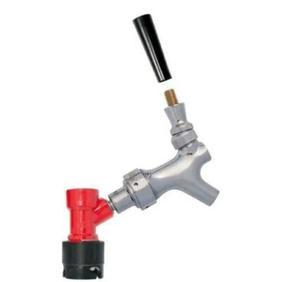 Chrome Beer Faucet Sample Tap + Pin Lock Home Brew Keg Coupler