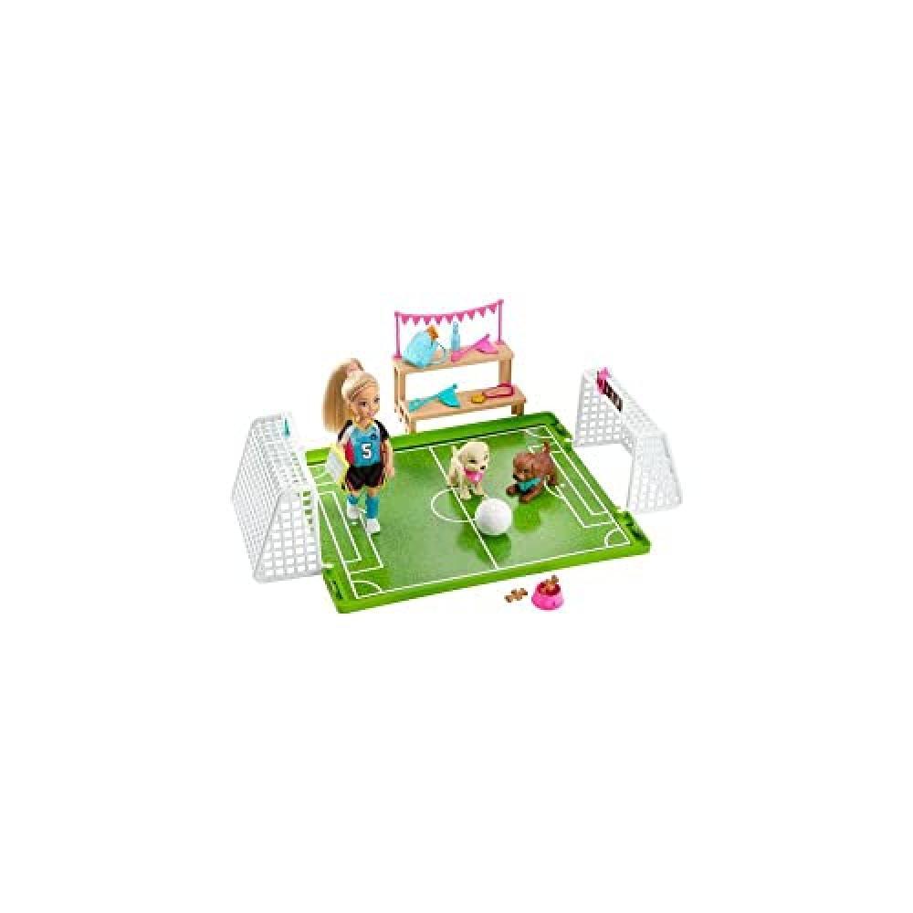 Barbie- Dreamhouse Adventures Bambola Chelsea Playset con Accessori da Calcio Gi