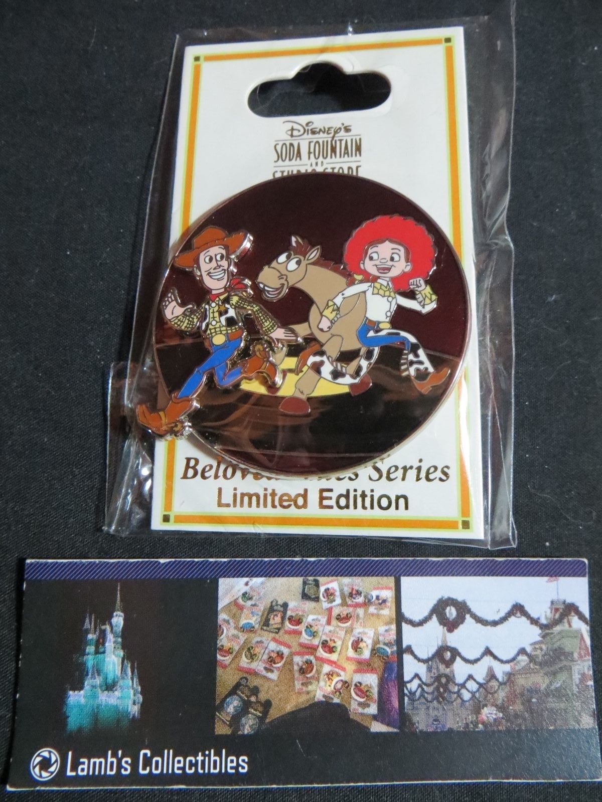 Disney Soda Fountain Beloved Tales Toy Story 2 LE 300 Woody Jessie Bullseye pin