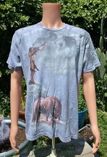 Vintage Native/Horse T Shirt The Mountain Graphic Tie Dye Size XL Made In USA