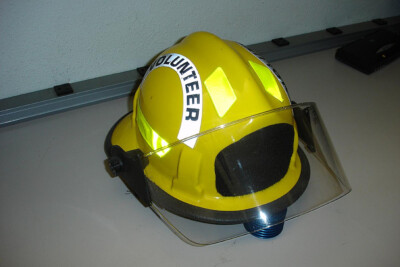 Cairns Helmet w Facemask - MSA Fire Service Products - Nice Condition - LG556