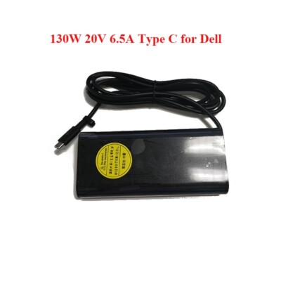 130W 20V 6.5A USB-C AC Adapter Power Charger for Dell XPS 15 9575 9500 9700