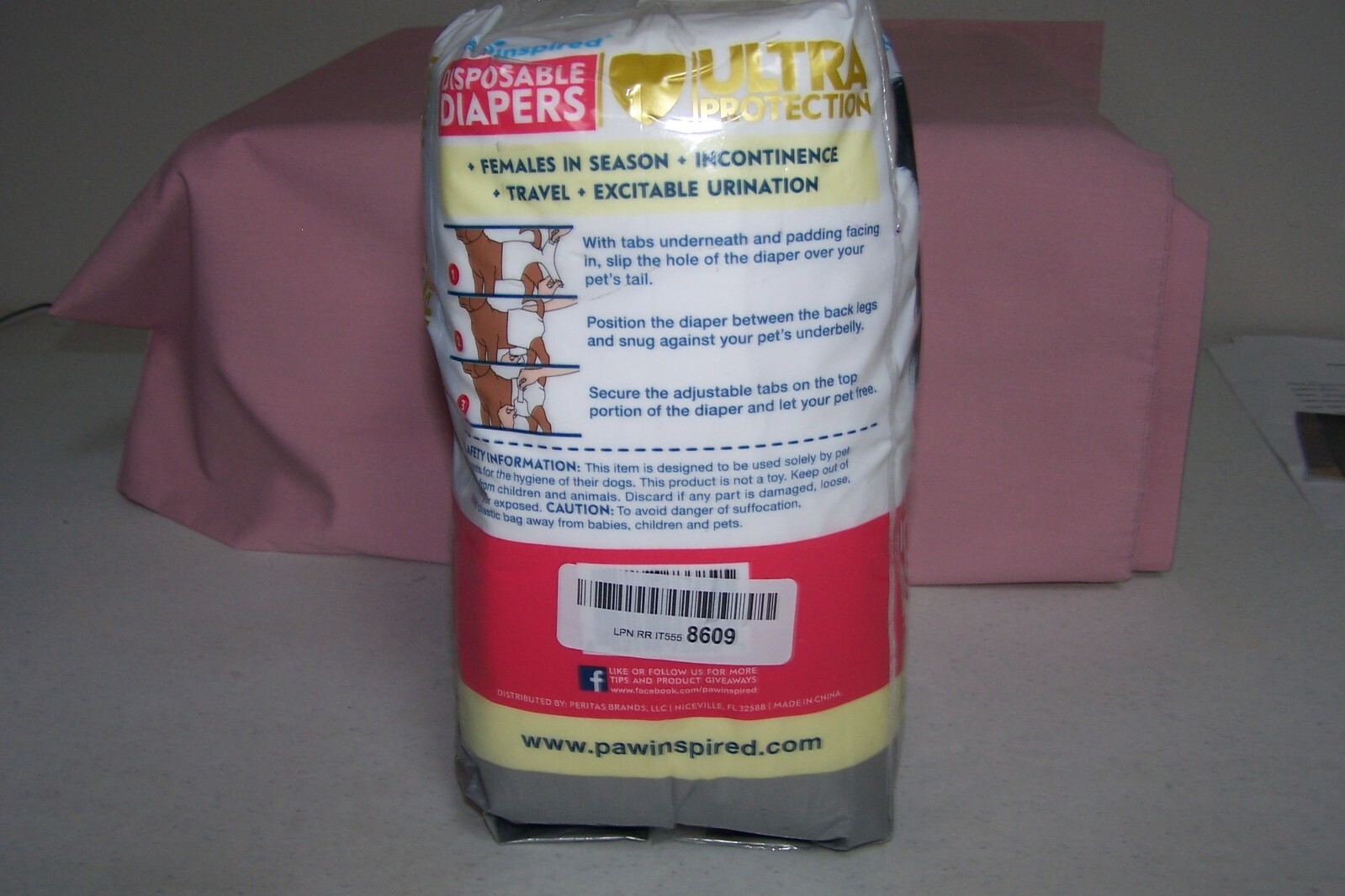 Paw Inspired 13211 Ultra Protection Disposable Dog Diapers Bulk - 20 Count