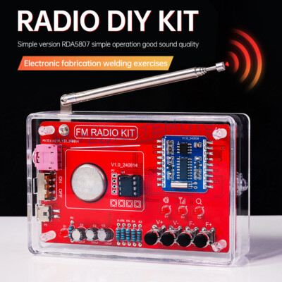 DIY Digital RDA5807 FM Radio Electronic Kit 87-108MHZ DIY Soldering Practice Kit