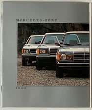 MINT 1983 Mercedes Benz Full Line Brochure w/Data Insert  24 Pages 7"x8.5"