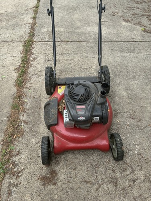 #ad #ad Craftsman 5.5hp Push Lawn Mower w Briggs and Stratton Silver Engine $179.99