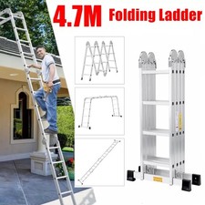 4.7 Metre Aluminum Folding Multipurpose Combination Platform Ladder 14 IN 1