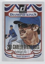 2014 Panini Donruss Diamond Kings Gold Career Stat Line 36/261 Matt Harvey 0b2