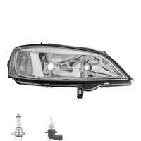 Scheinwerfer Rechts H7 Chrom FüR Opel Astra G Cabriolet CC Caravan Inkl. Lampen