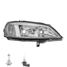 Scheinwerfer rechts H7 chrom für Opel Astra G Cabriolet CC Caravan inkl. Lampen