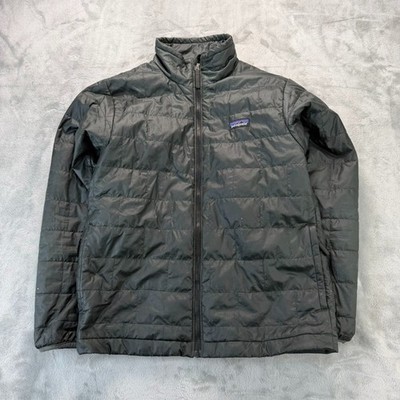 Patagonia Nano Puff Brick Quilt Jacket Kids L 12 Forge Grey Noble Grey