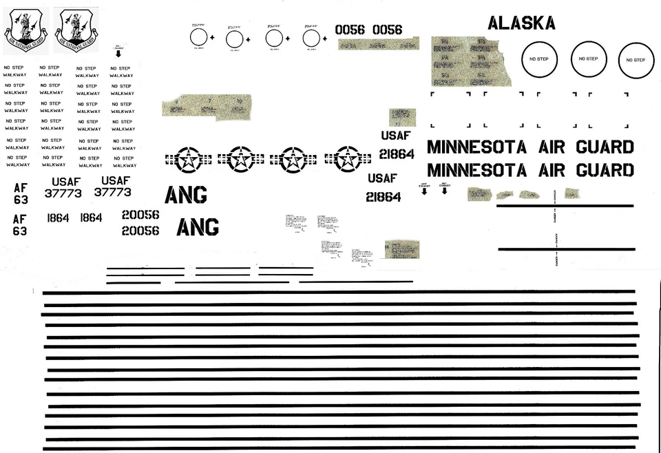 REPRODUCTION DECALS: Testors Italeri C-130 E/H Hercules - Image 2 of 3