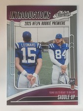 2025 Absolute Introductions Riley Leonard/Tyler Warren RC ~ Indianapolis Colts