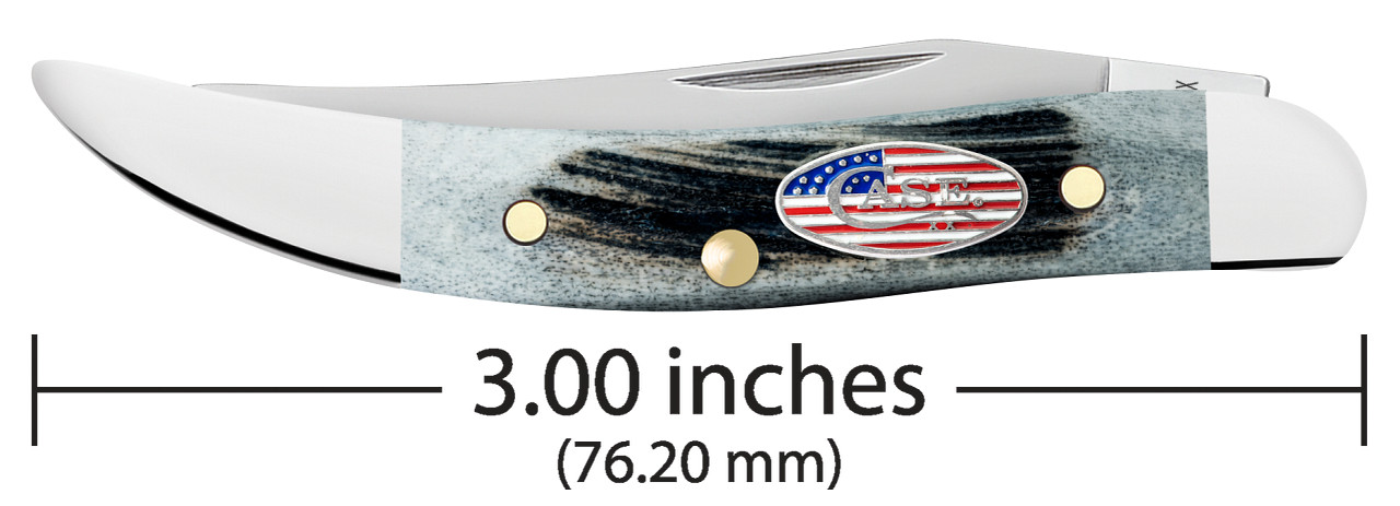 Case xx Knives Toothpick Stars & Stripes Gray Bone 53064 Stainless Knife