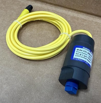 NOS Malema M-64-V31-000-011 Flow Switch, Brass, 3/8'' SPST NO, 2 GPM Water