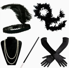 Ladies Gatsby FLAPPER Fancy Dress 20s Charleston Costume outfit Accessories