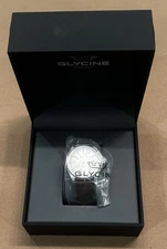 NOS Glycine Combat Stainless Steel Dress Watch w/Original Packaging