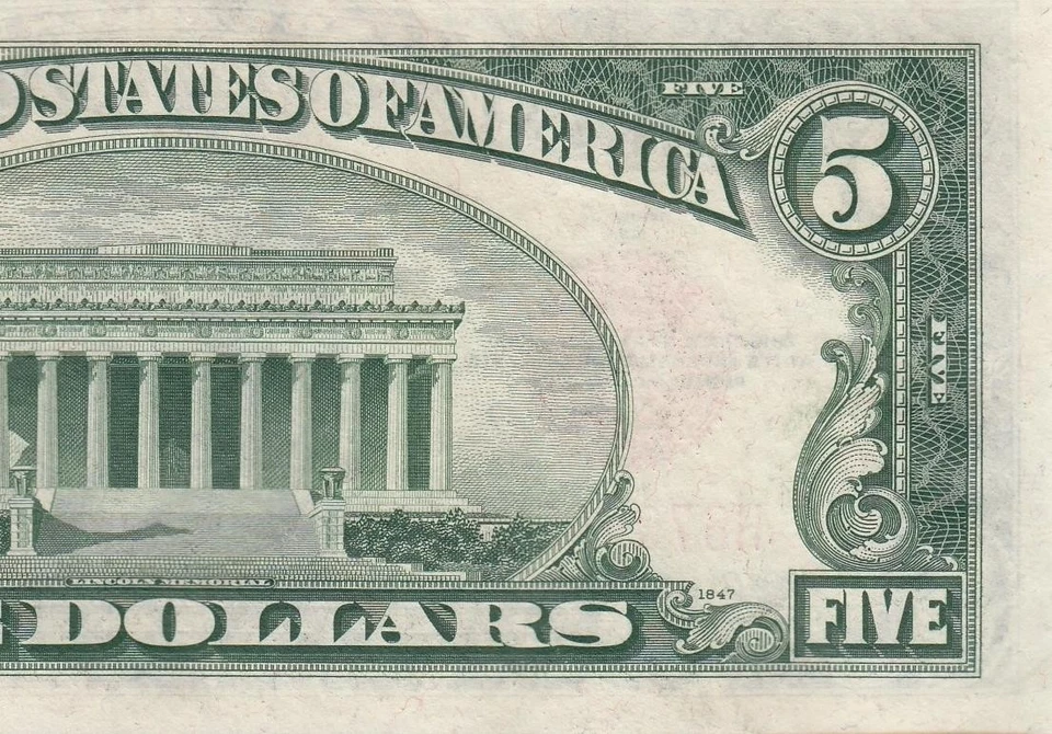 1928-E UNITED STATES NOTE FIVE DOLLARS $5 "H" (( aUNC )) - Image 4 of 4