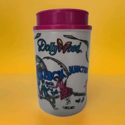 Rare VTG Dollywood Thermos Jukebox Junction Dolly Parton Rock N Roll Cold Hot