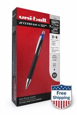 Uni-ball Jetstream RT Ballpoint Pens Blue Ink 1.0mm Bold 12 Pack