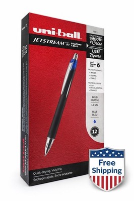 Uni-ball Jetstream RT Ballpoint Pens Blue Ink 1.0mm Bold 12 Pack