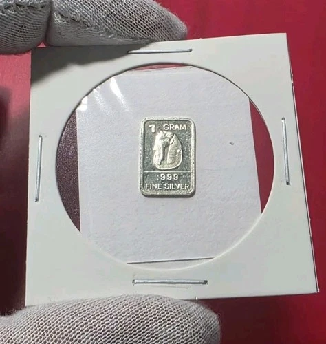 King Tut - 1 Gram .999 Fine Pure Silver Bullion Mini Art Proof Bar Ingot Coin