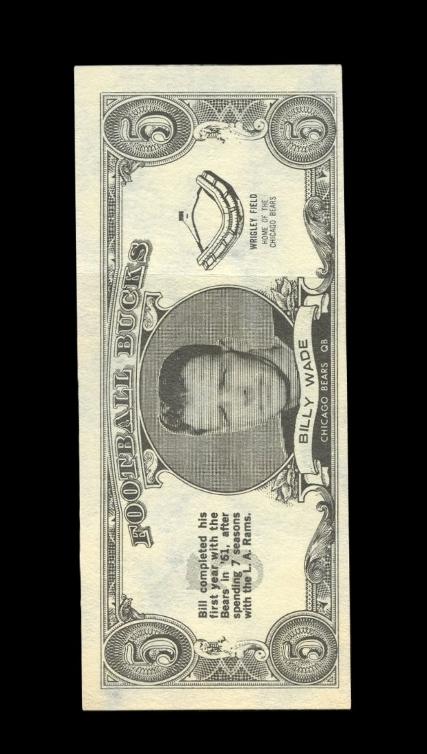 1962 Topps Bucks Set-Break # 42 Bill Wade *GMCARDS*