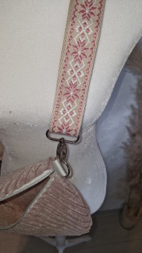 Crossbag Bauchtasche Cord Rosa - Bild 4 von 4
