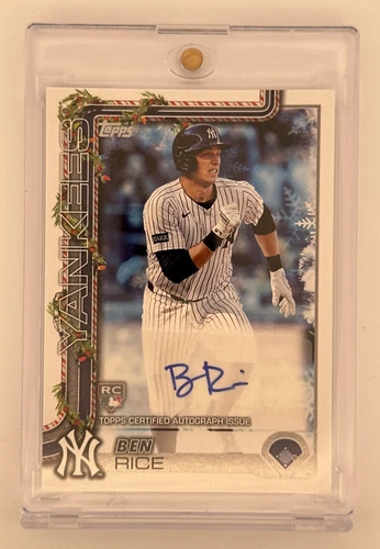 2025 Topps Holiday BEN RICE Auto RC /200 Yankees #PA-BR