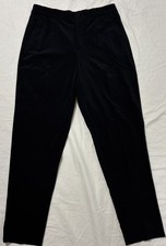 Banana Republic Womens Airstretch Dress Pants Black Flat Front Relaxed Fit XS