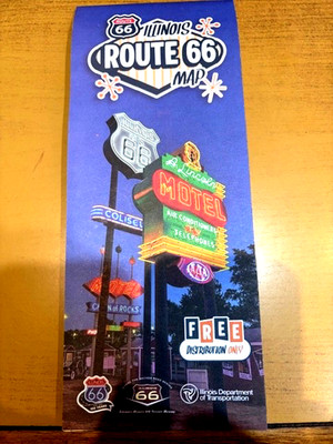 BRAND NEW MAP !! - Illinois Route 66 Centennial Map - very detailed/ history