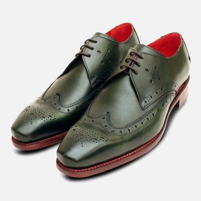 Oxford Shoes Jeffery West Black Line Shoes Jeffery West Olive Green Premium  Diamond Brogue Lace Up