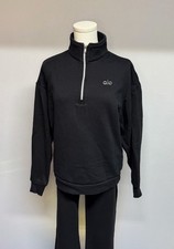 Alo Accolade 1/4 Zip Pullover Sweatshirt Black Small