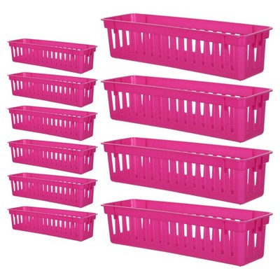 12 Pcs Desktop Organizer Plastic Basket Mini Storage Baskets Bins