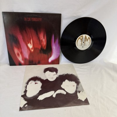 The Cure Pornography LP A&M 1982 1st US Press SP-2902 Lyric Sleeve Vinyl is VG