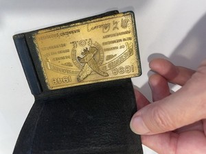 1948 FOF 50 Yr Anniversary Gold Card Leather Holder
