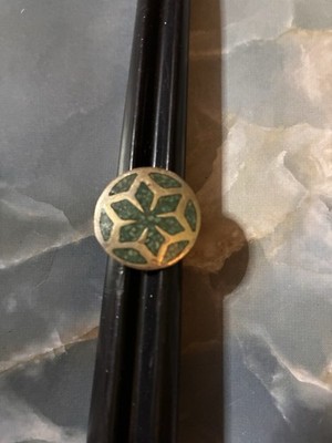 Geometric Inlay Ring Sz 5