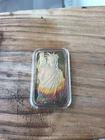 1982 Vintage JM MTB Statue of Liberty 1 oz .999 Fine Silver Bar Rainbow Toning