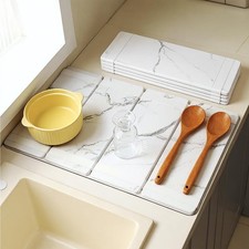 Large Stone Drying Mat Kitchen Counter QuickDry NonSlip 24.5x16 Inch Pad